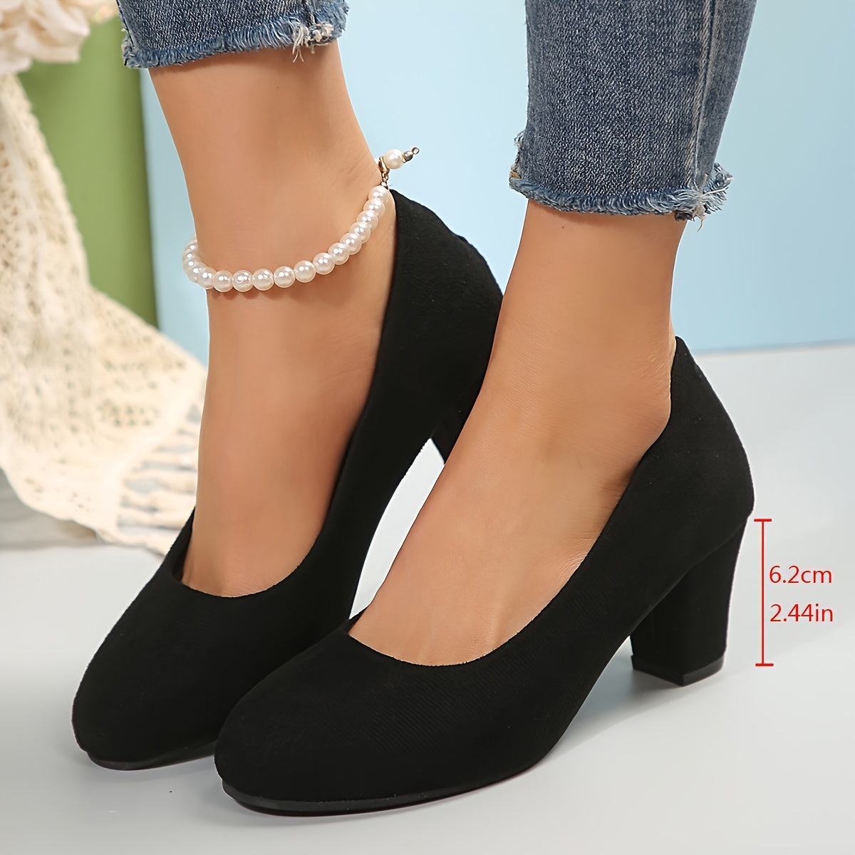 Tazie Women's Black Heels | Orthopedic Comfort, Elegant Design 1