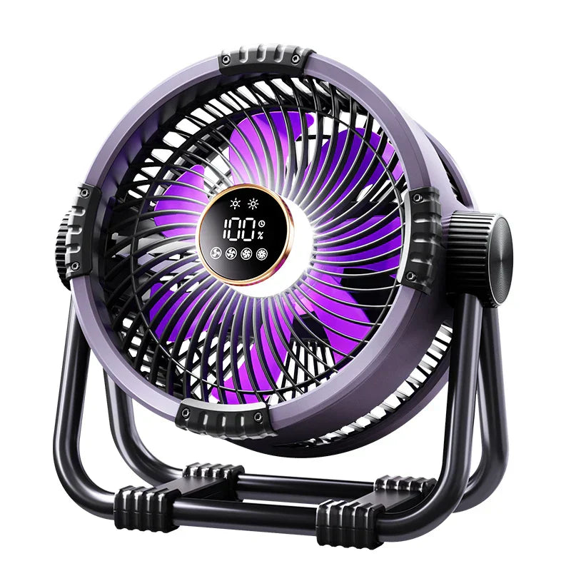 Ventilateur Camping Car | Batterie 20 000 mAh, Lumière LED, Télécommande 1