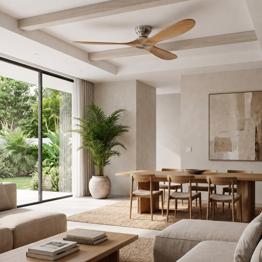 Ventilateur Plafond Silencieux | Bois Massif, 6 Vitesses Réversibles Été/Hiver 3