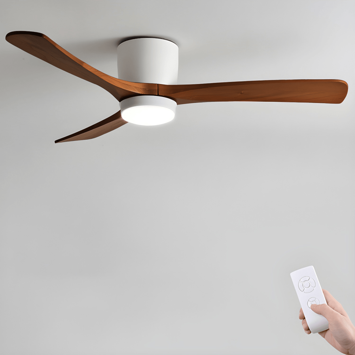 Ventilateur Plafond Silencieux | Bois d'Érable, Éclairage Intégré, Design Scandinave 3
