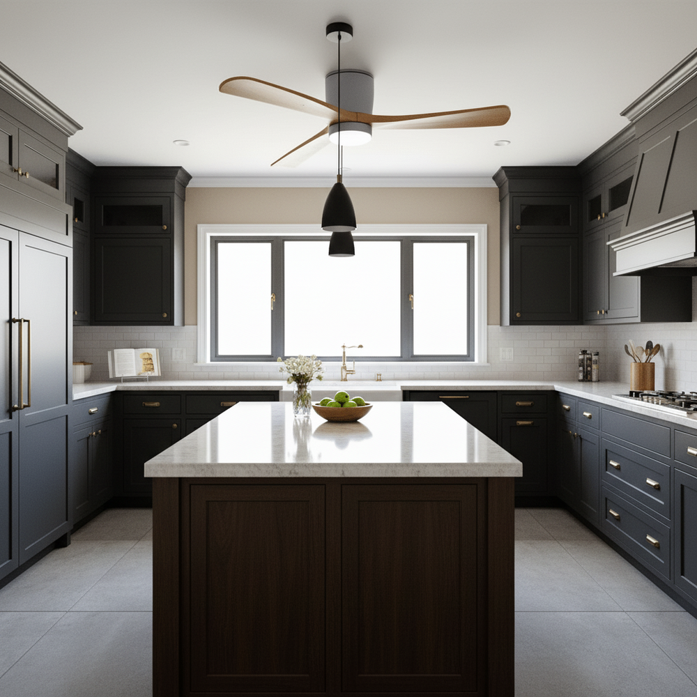 Ventilateur Plafond Silencieux | Bois d'Érable, Éclairage Intégré, Design Scandinave 4