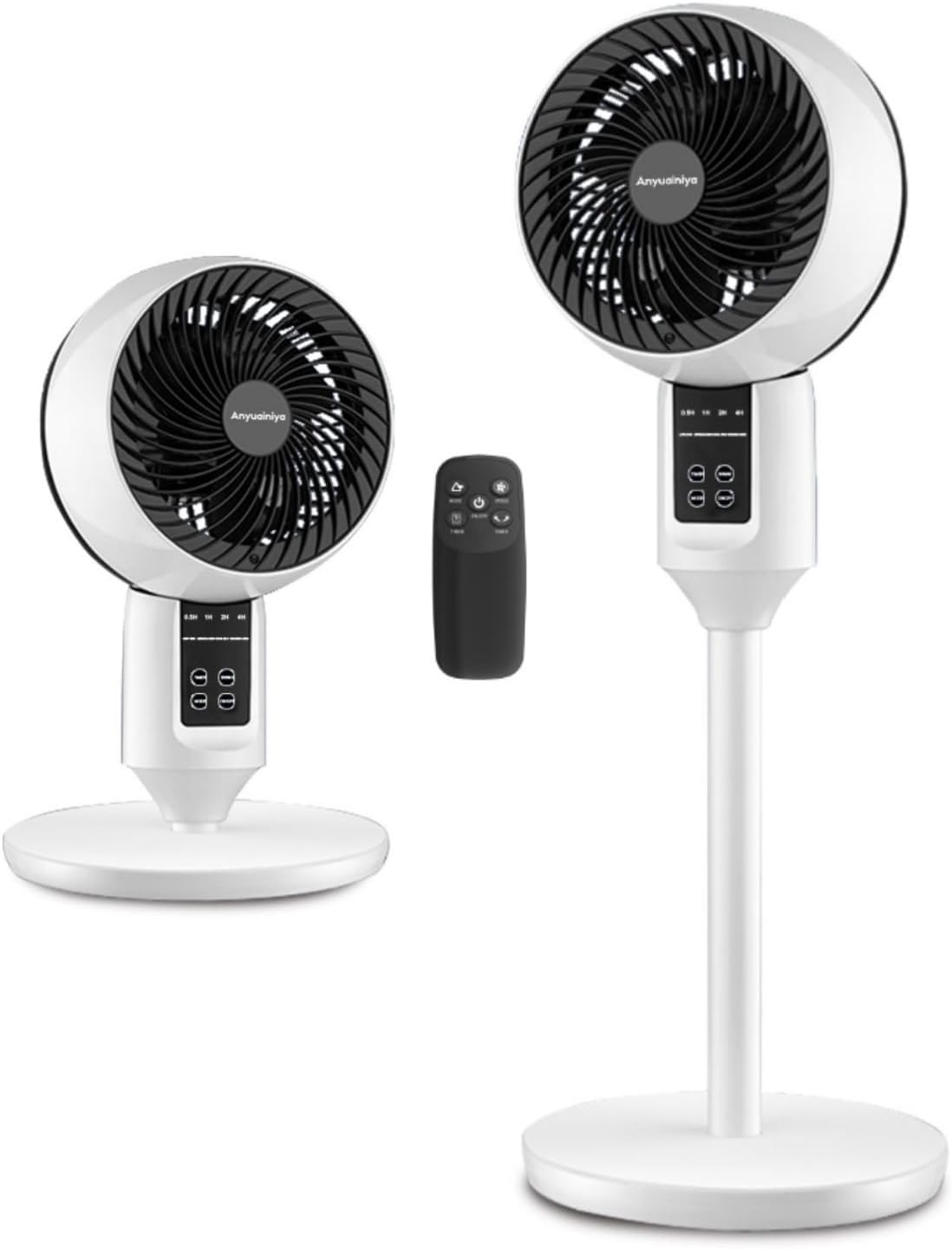 Ventilateur Sur Pied Silencieux | Oscillation 3D, Hauteur Réglable, Télécommande 0