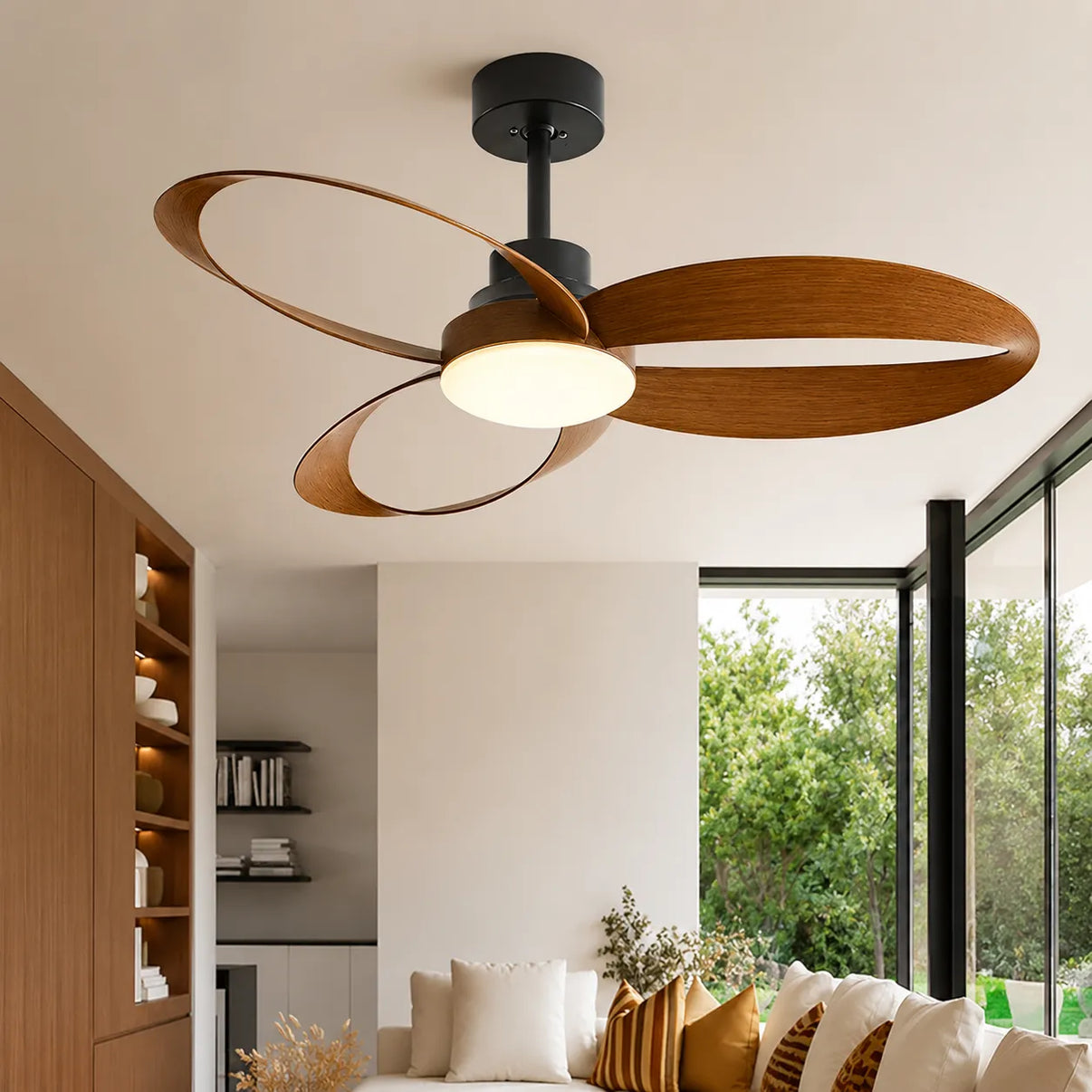 Véra Ventilateur Plafond Silencieux | Pales en Bois, LED Intégré 1