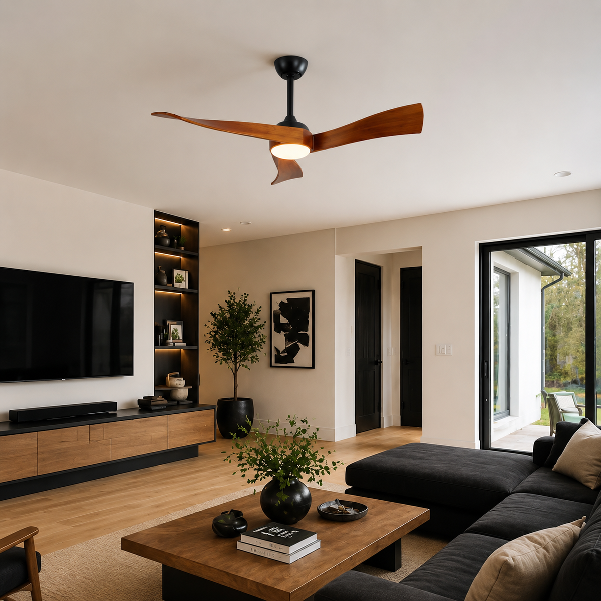 Véra Ventilateur Plafond | LED 132 cm, Silencieux, Réversible avec Télécommande 0