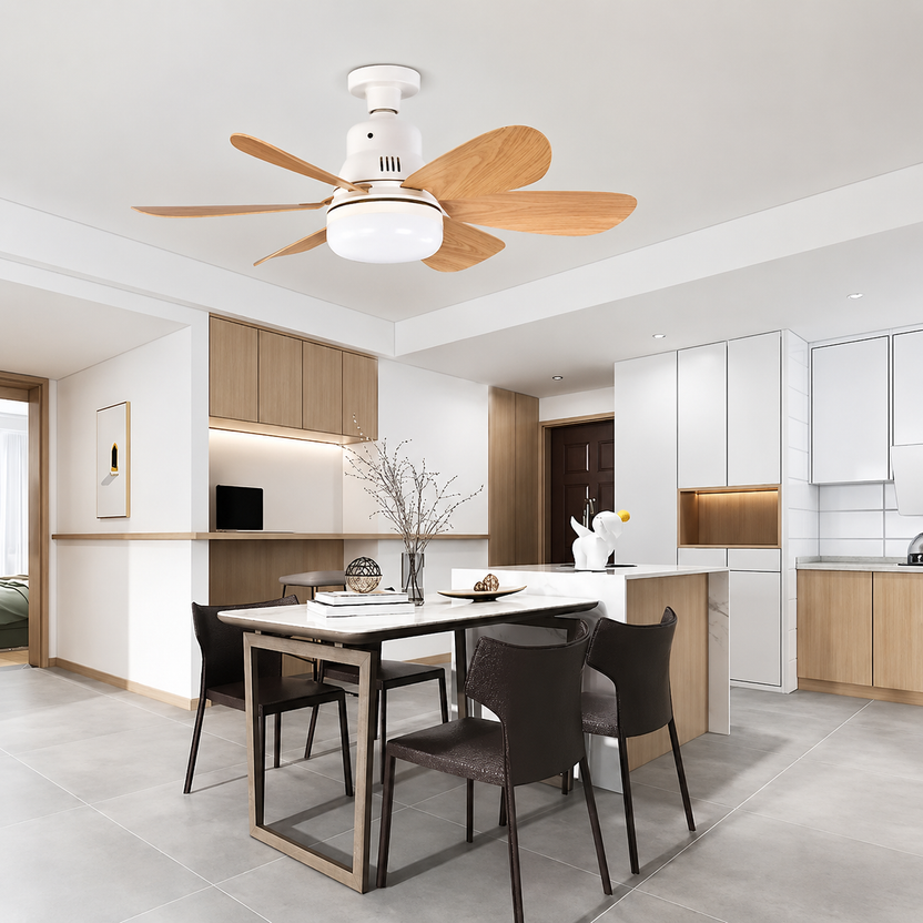 Véra Ventilateur Plafond | Pales Bois Naturel, Éclairage LED Dimmable, Télécommande 1