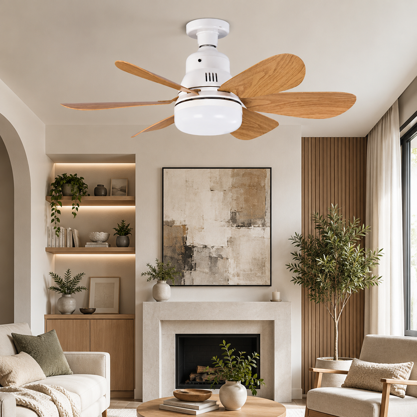 Véra Ventilateur Plafond | Pales Bois Naturel, Éclairage LED Dimmable, Télécommande 2