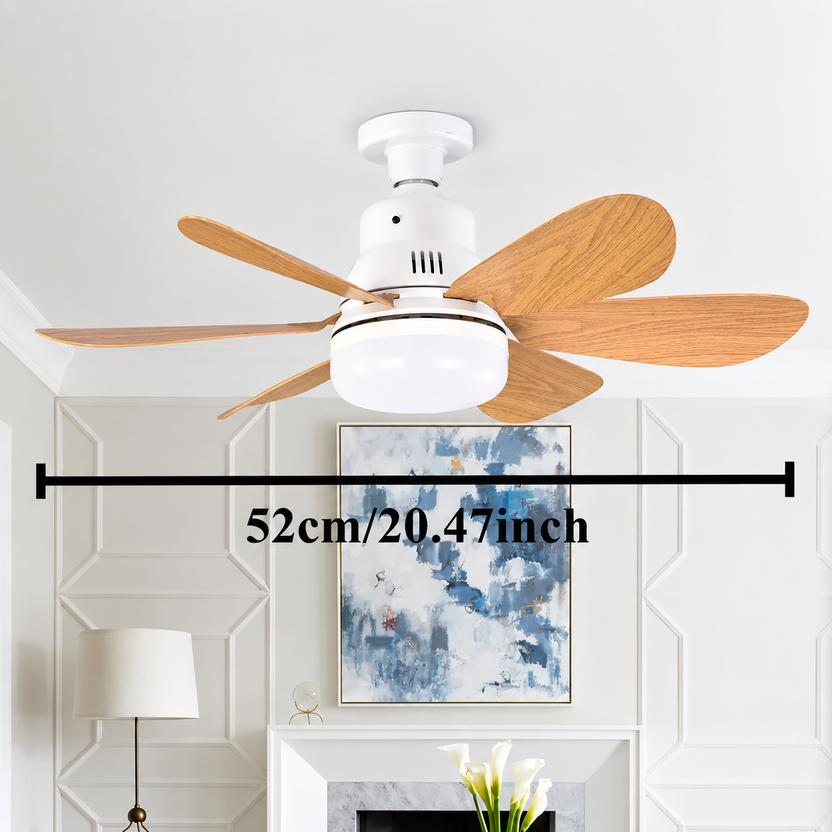 Véra Ventilateur Plafond | Pales Bois Naturel, Éclairage LED Dimmable, Télécommande 3