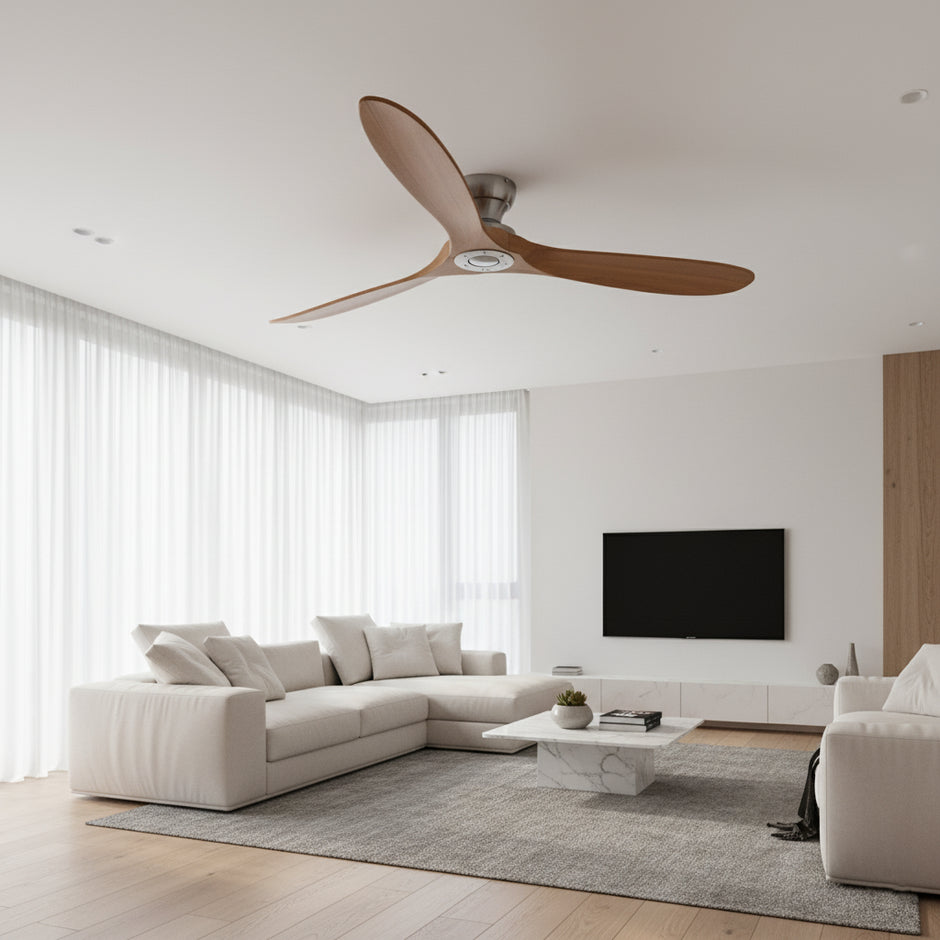 Victor Ventilateur Plafond Silencieux | Bois Massif, Éclairage LED, Réversible 4
