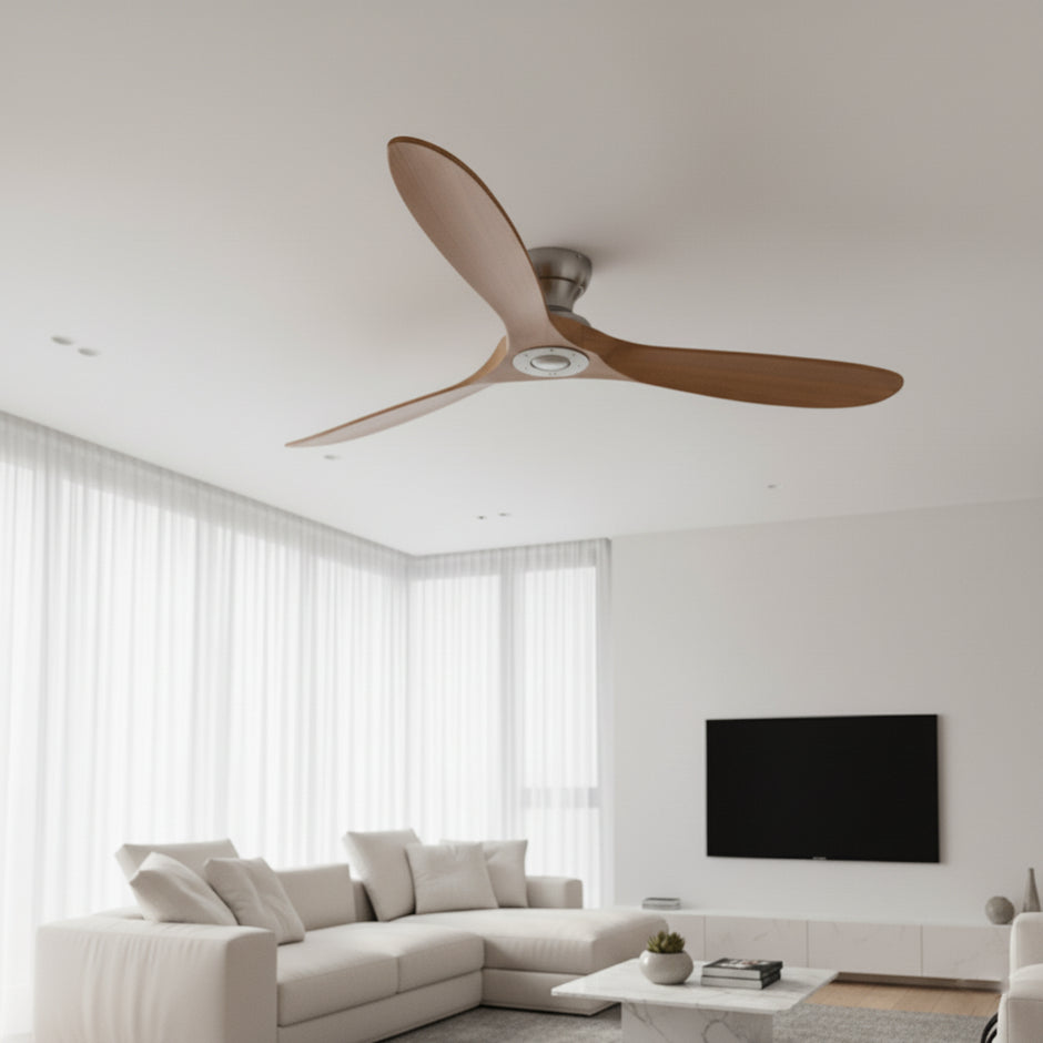 Victor Ventilateur Plafond Silencieux | Bois Massif, Éclairage LED, Réversible 5