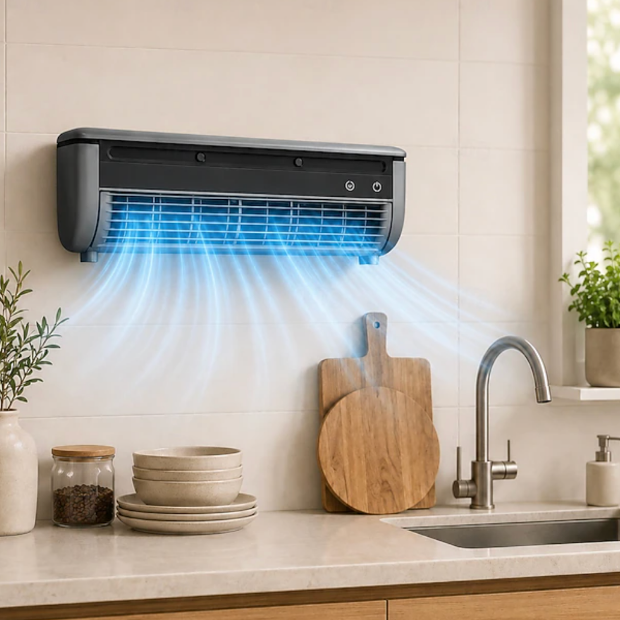 Wall-Mounted Bladeless Fan – Silent Air Circulator for Home 4