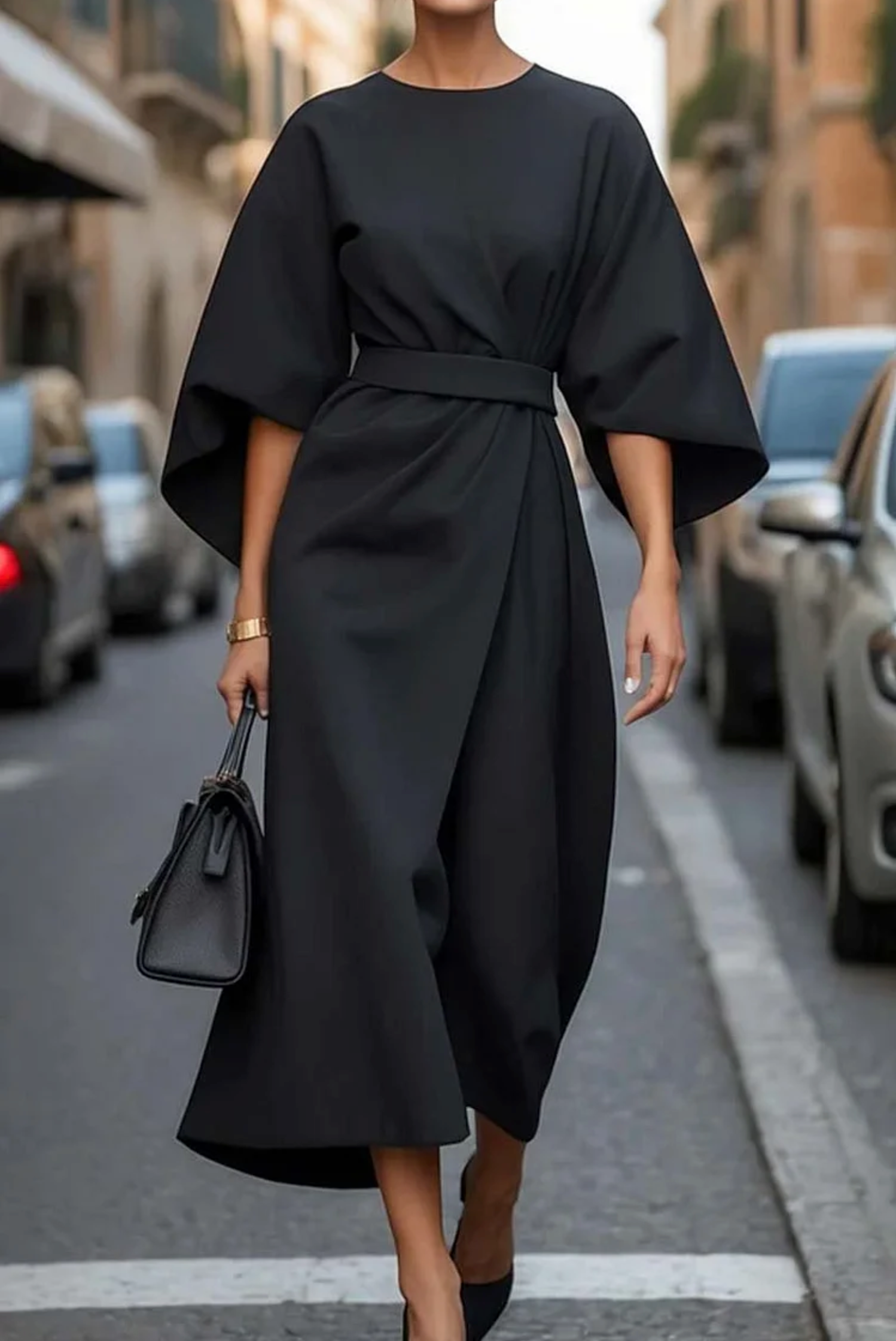Wendy Women's Cocktail Dress | Lantern Sleeves, Elegant Design 3