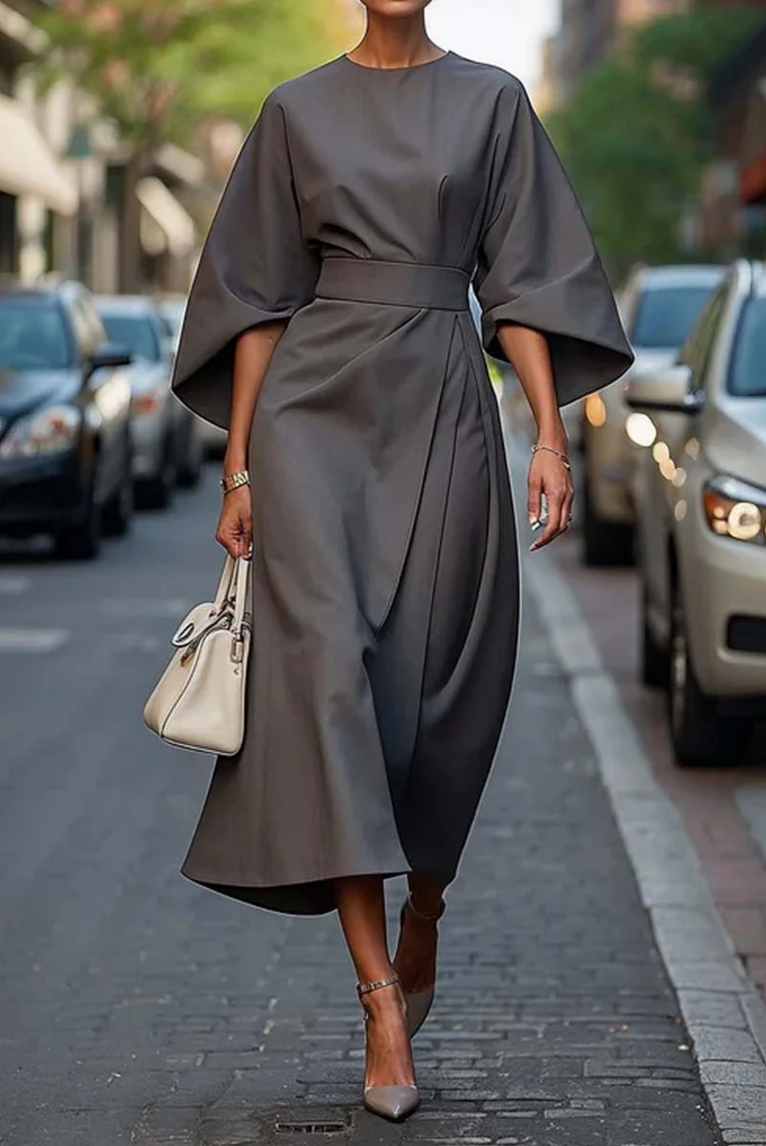 Wendy Women's Cocktail Dress | Lantern Sleeves, Elegant Design 5