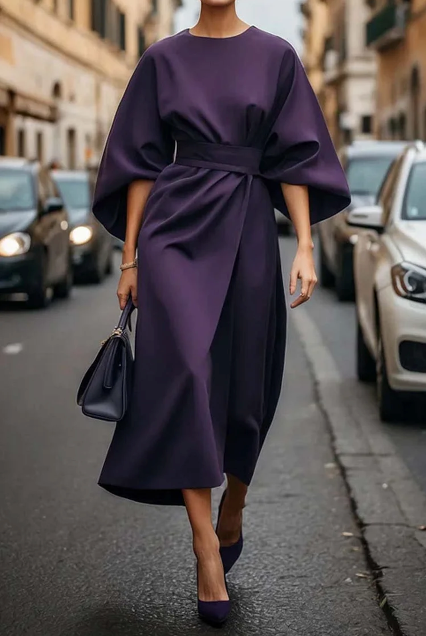 Wendy Women's Cocktail Dress | Lantern Sleeves, Elegant Design 6