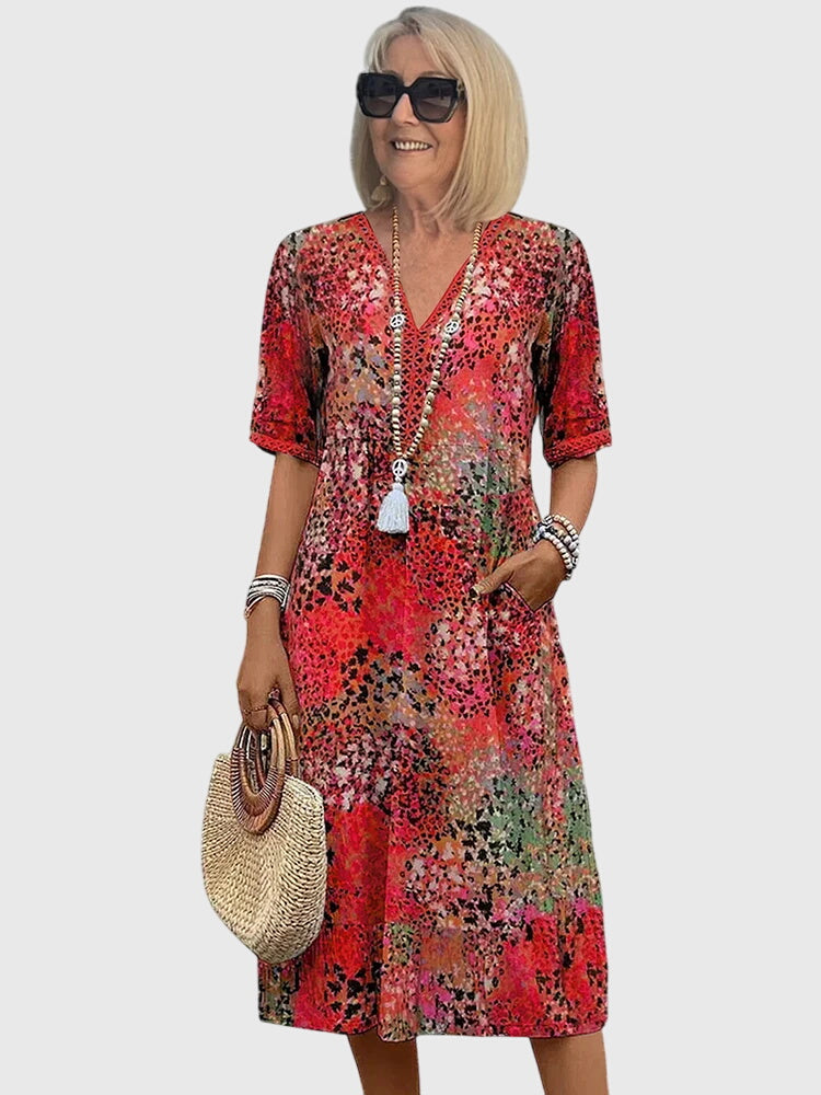 Yvonna Women's Midi Dress | Floral Print, Elegant Design 1