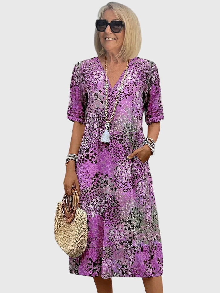 Yvonna Women's Midi Dress | Floral Print, Elegant Design 4