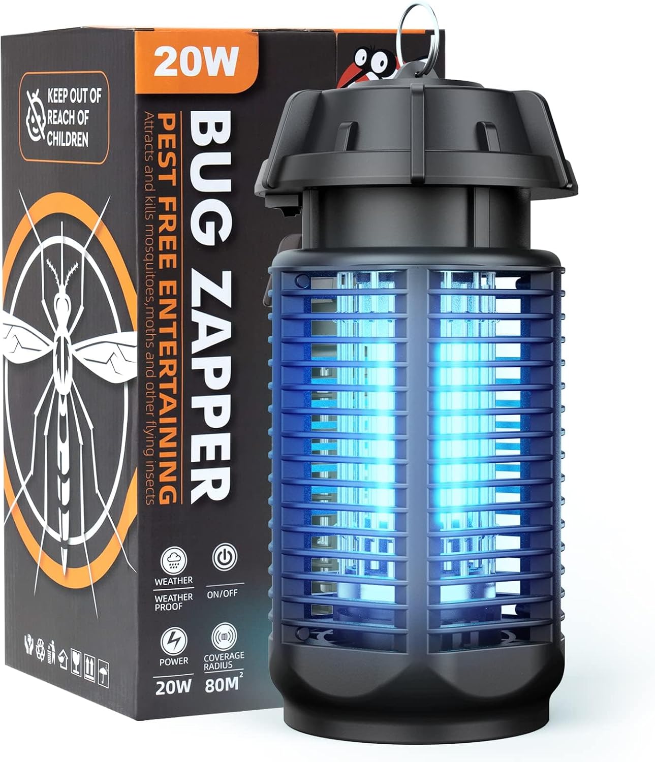 Zyra Électro-Insecticide UV | 20W, Protection Intérieure et Extérieure 80㎡ 0
