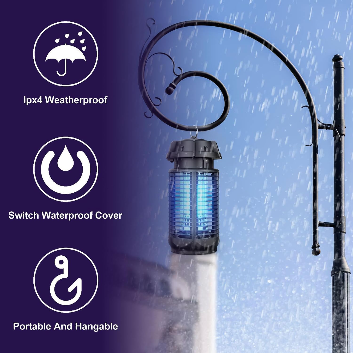 Zyra Électro-Insecticide UV | 20W, Protection Intérieure et Extérieure 80㎡ 4